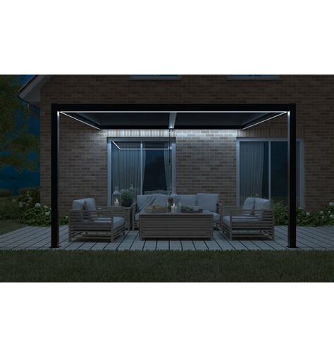 Pergola Bioclimatica A Muro Con Led Riviera Calicantus In Alluminio