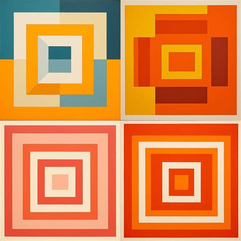 Josef Albers AI Art Style - Exploring Color Interaction - Josef Albers Stable Diffusion - Josef ...