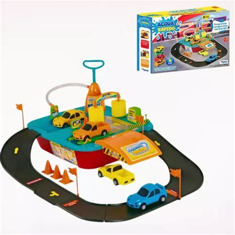 Brinquedo Posto Lava Rápido Sai Agua 4 Carro Carrinho Pista Frete grátis