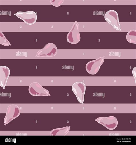 Abstract Pear Seamless Pattern Decorative Background Fruits Repeated