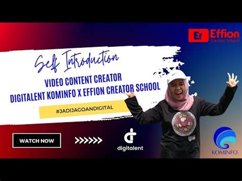 Self Introduction JadiJagoanDigital Content Creator Digitalent