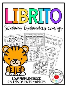 Librito De S Labas Trabadas Con Gr By La Maestra Pati Bilingue Tpt