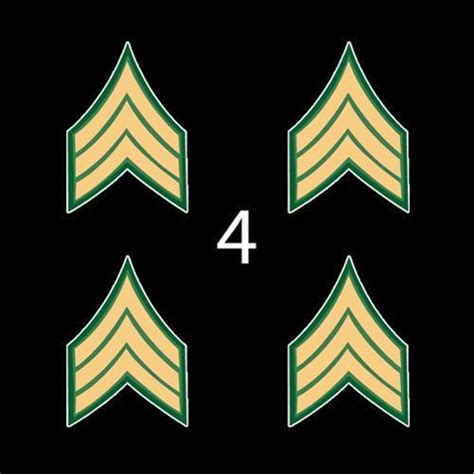 Us Army Rank Sergeant E5 1 3 4four Decal Sticker Lot Exterior