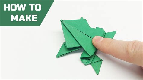 How To Make A Paper Jumping Frog In 3 Minutes Simple Tutorial For