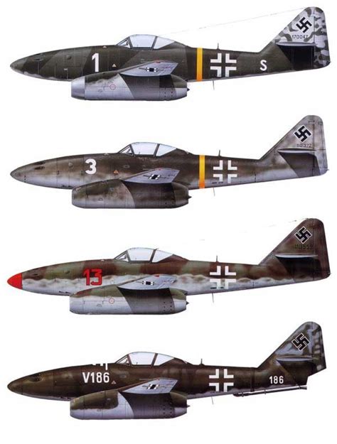 Messerschmitt Me 262 Swallow Paint Schemes | Wwii fighter planes ...