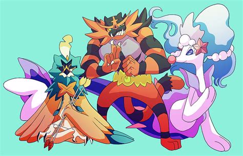 Decidueye Incineroar Pokemon Primarina Ryan Boyes Anime Wallpaper HD