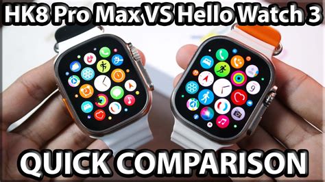 HK8 Pro Max Vs Hello Watch 3 QUICK COMPARISON Of Top Apple Watch