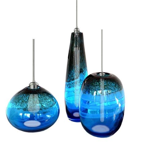 Blue Glass Pendant Lights - Glass Designs