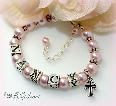 Christening Gifts Baby Girl Bracelet Pink Baby Bracelet Girl - Etsy | Pink bracelet, Baby girl ...