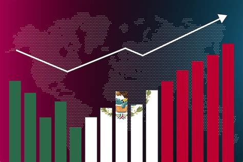 Premium Vector Mexico Bar Chart Graph With Ups And Downs Increasing