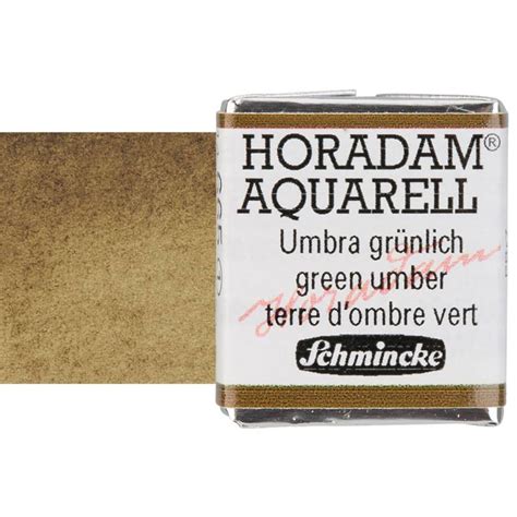 Schmincke Horadam Half Pan Watercolor Green Umber Jerry S Artarama