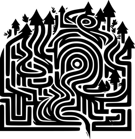 Mazes Black And White Vector Illustration 23568886 Vector Art At Vecteezy