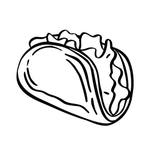 Premium Vector Sketch Hand Drawn Illustration Of Taco Mexican Fast