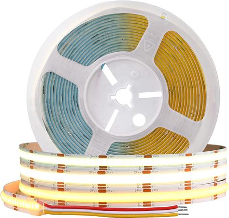 Amazon Tunichx Fcob Cob Cct Led Strip Ft Leds M Tunable