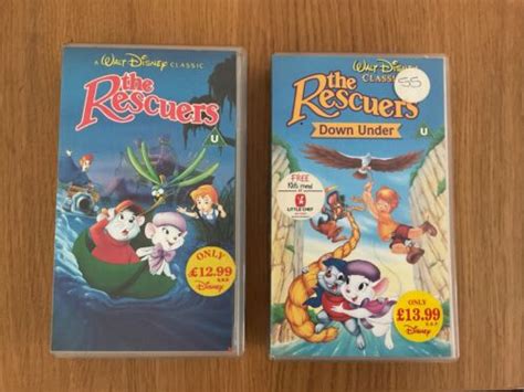 The Rescuers And Rescuers Down Under Disney Classics Vhs Video Tapes