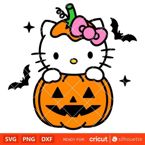 Pumpkin Hello Kitty Svg, Halloween Svg, Hello Kitty Svg, Kawaii Svg ...