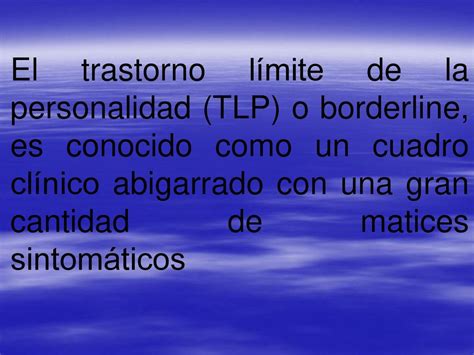 Trastorno Limite De La Personalidad Ppt Descargar