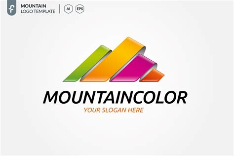 Mountain Color Logo Template Graphic by ferart88 · Creative Fabrica