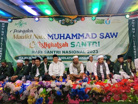 Puncak HSN 2023 MWC NU Giligenting Adakan Istigasah Dan Maulid Nabi