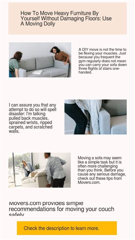 How To Move Heavy Furniture By Yourself Without Damaging Floors Use A