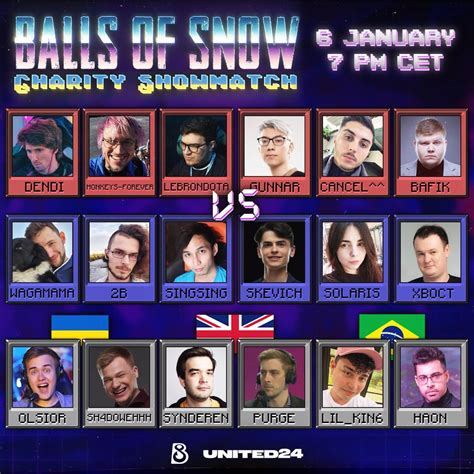 Balls Of Snow Charity Showmatch For Ukraine Starts Today At 7 Pm Cet Casted By Purge