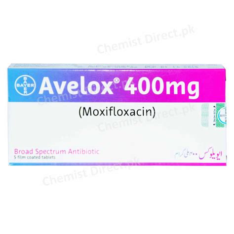 Avelox 400mg Tablet Chemistdirectpk