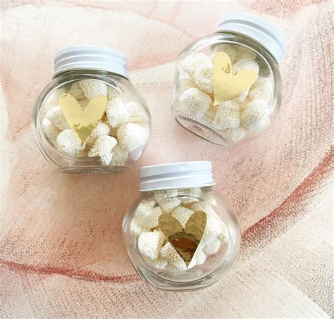 Wedding Candy Jars Heart Favor Jars Wedding Favor Jars Bridal Shower