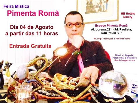 Elias Luiz Bispo IV Paranormal e Metafísico 2ª Feira Mística Pimenta Romã