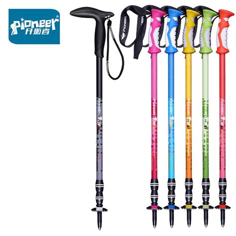 Pioneer 2pcs Ultralight Aluminum Alloy Anti Shock Walking Stick For