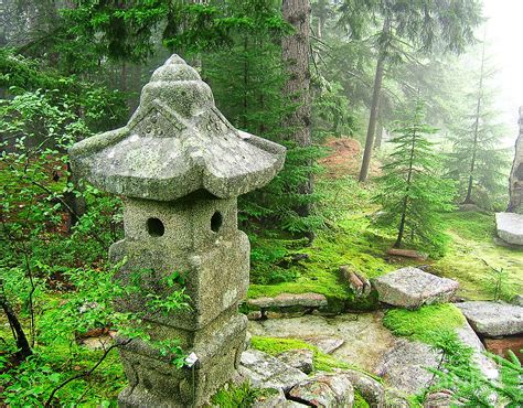 Peaceful Japanese Garden On Mount Desert Island Photograph By Edward