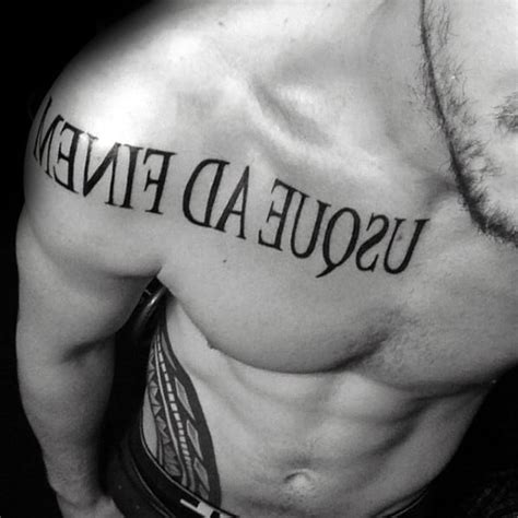 60 Latin Tattoos For Men - Ancient Rome Language Design Ideas