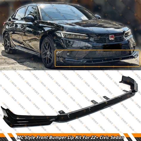 For Honda Civic Mc Style Jdm Black Pearl Front Bumper Lip