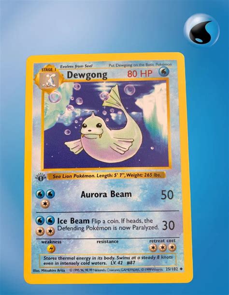 Dewgong Base Set Shadowless 25 102 First Edition TCG Coleccionistas