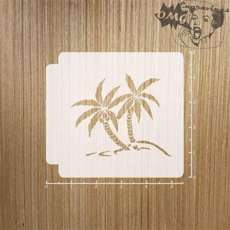 Palm Tree Stencil Etsy Canada