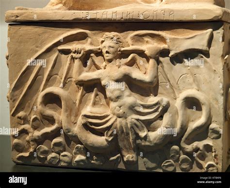 Ancient etruscan art. Sarcophagus of Chiusi, Tuscany Stock Photo - Alamy