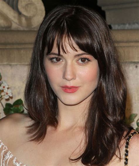 Mary Elizabeth Winstead Long Straight Dark Mocha Brunette Hairstyle