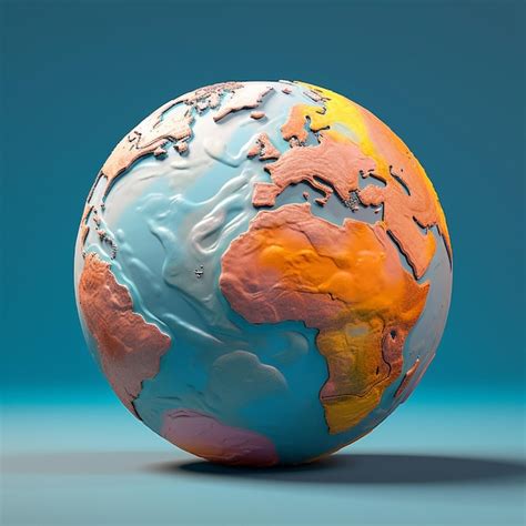 Premium AI Image | A globe with the continents of the earth on it