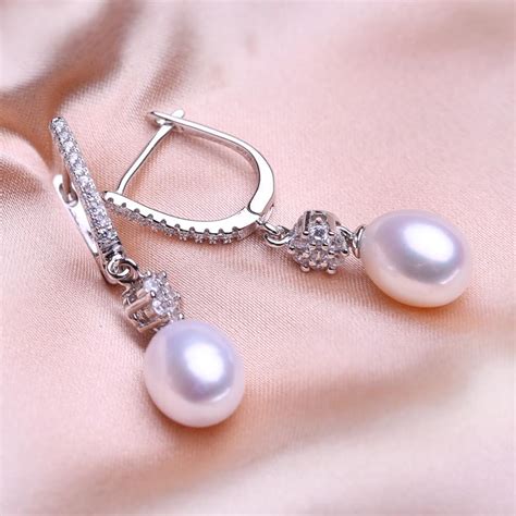 Buy Seniko Mm Natural Freshwater Pearl Earrings Geometry Design