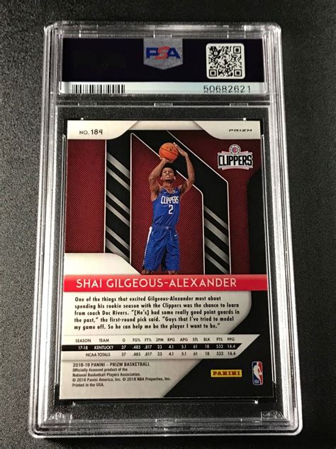 2018 19 Panini Prizm Red Ice Prizm 184 Shai Gilgeous Alexander RC