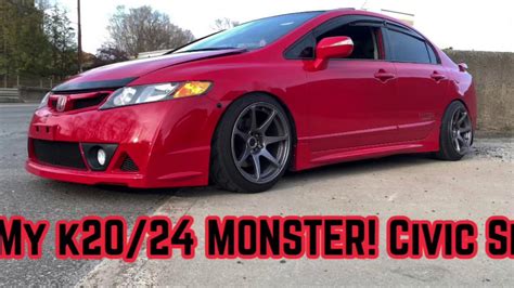 8th Gen Monster K20 K24 Civic Si Gets A Retune Dyno Footage Youtube