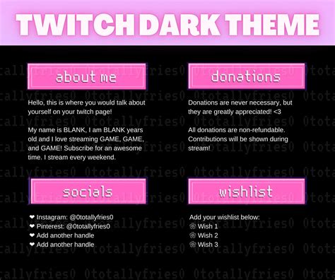 Twitch Panels Cute Hot Pink Digital Retro Aesthetic - Etsy