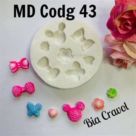 Molde De Silicone Codg 43 Mini Detalhes MD Moldes Bia Cravol