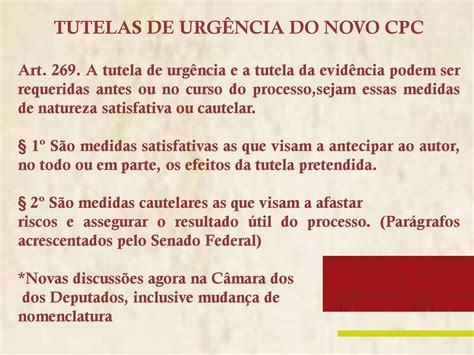 Tutelas De Urg Ncia No Processo Civil Ppt Carregar