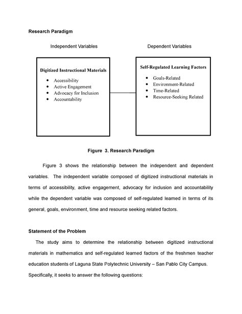 Jean Research Instrument Research Paradigm Independent Variables Dependent Variables Figure 3