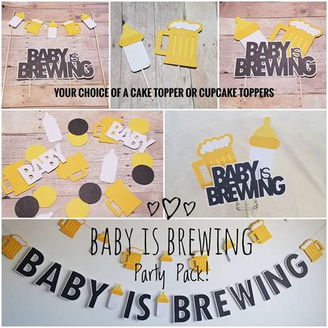 A Baby Is Brewing Party Pack 5 Brewing A Baby Brewing Etsy