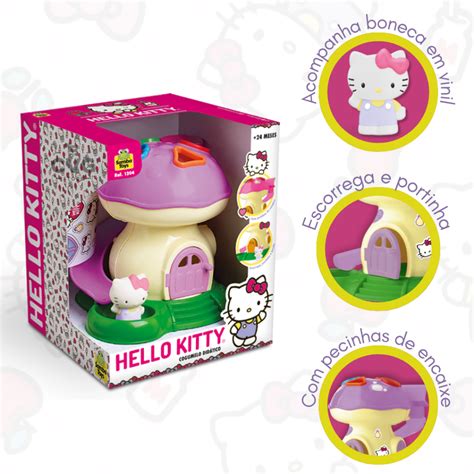 Casinha Da Hello Kitty - Casinha da Hello Kitty Cogumelo Didático Educativo Bebê Cubo Encaixe ...