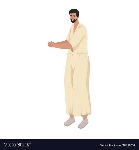 Muslim Man Cartoon Royalty Free Vector Image Vectorstock