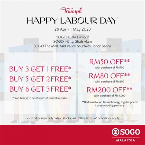 Sogo Triumph Labour Day Promotion Apr May