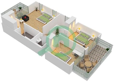 Floor Plans For Type Corner Bedroom Townhouses In Warsan Village