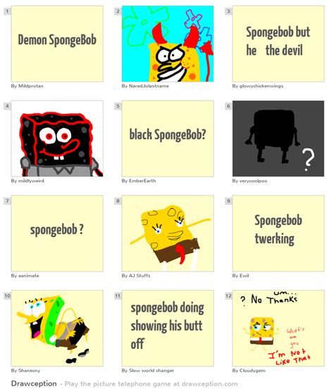 Demon SpongeBob - Drawception